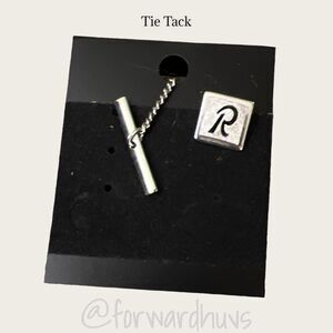 Vintage Silver Tone “R” Tie Tack